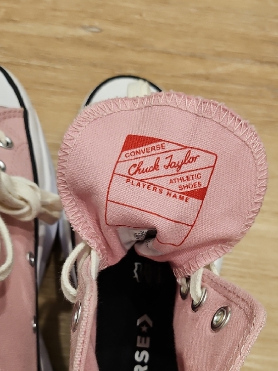 Converse Pink High Top Canvas Sneakers - Picture 9 of 11